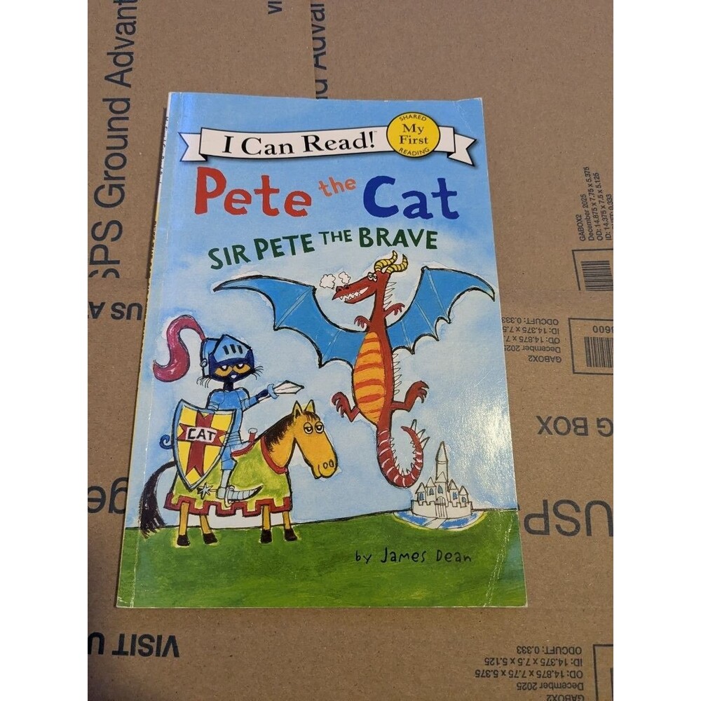Pete the Cat Sir Pete the Brave Kids Paperback Book I Can Read James Dean
